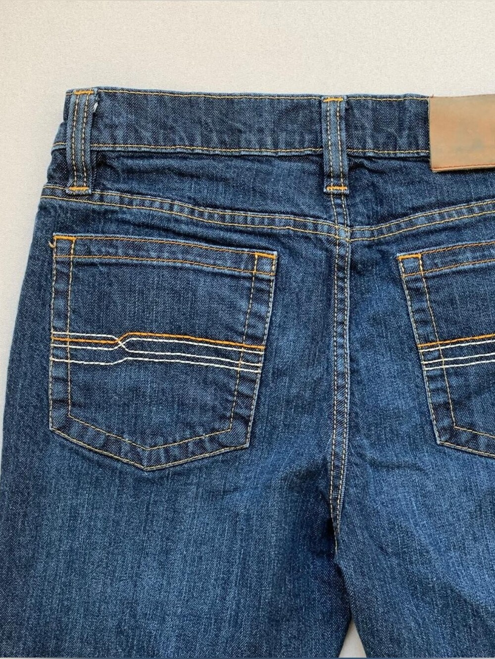 Men's Dark Blue Bootcut Jeans - Picture 4 of 12